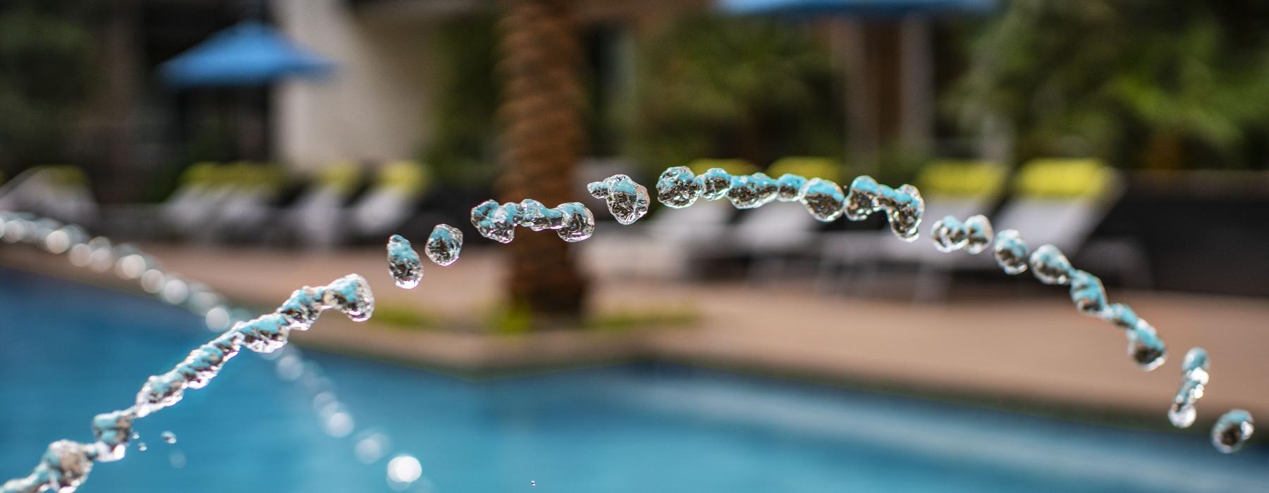 pool with fountains